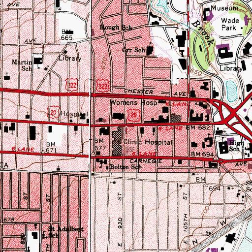 Topographic Map of Four Square Gospel Church, OH