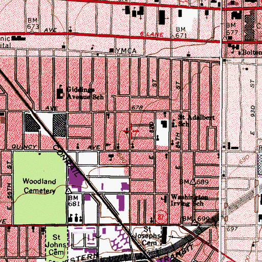 Topographic Map of Original Church of God, OH