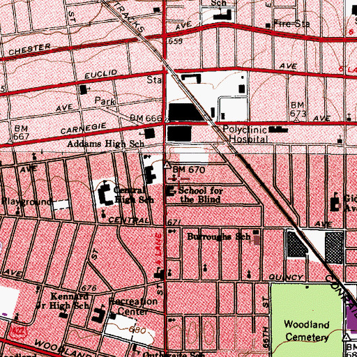 Topographic Map of Pilgrim Church of Our Lord Jesus, OH