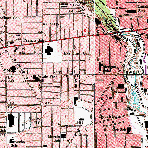 Topographic Map of Saint Matthew United Methodist Church, OH