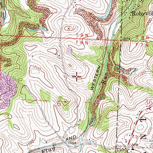 Topographic Map of Culbertson Drift Mine, OH