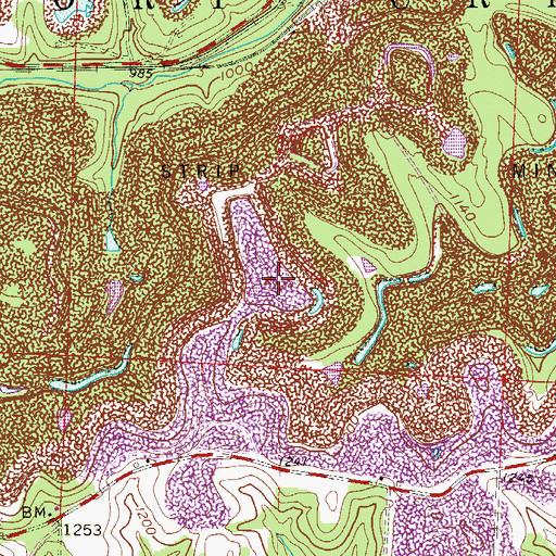 Topographic Map of D Number 11 Mine, OH