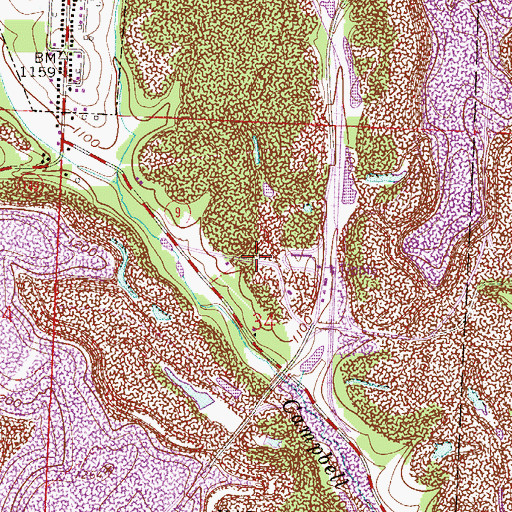 Topographic Map of Franklin Number 125 Mine, OH