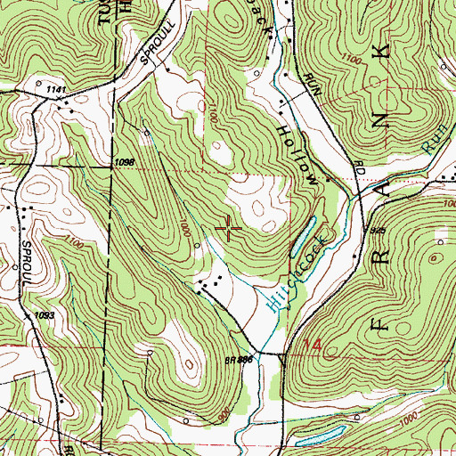 Topographic Map of Hitchcock Mine, OH