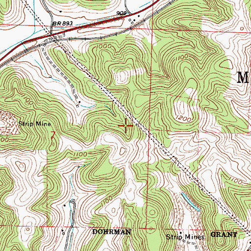 Topographic Map of Newton Mine, OH