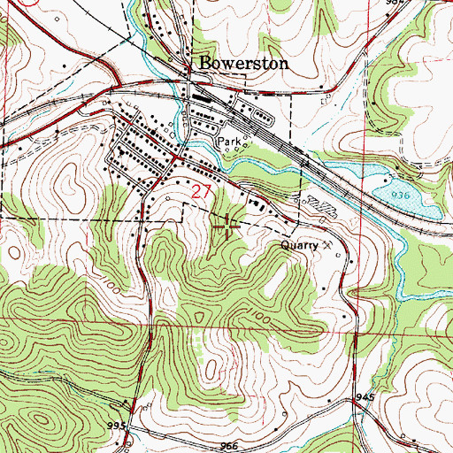 Topographic Map of Reichman Mine, OH