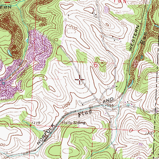 Topographic Map of Robyville Number 80 Drift Number 2 Mine, OH