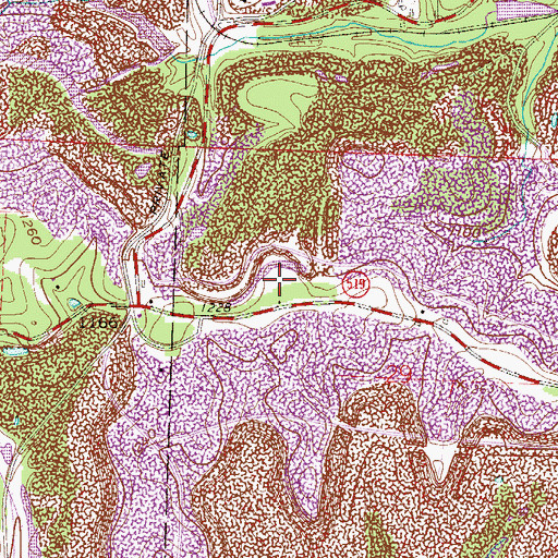 Topographic Map of Short Creek Number 1 Mine, OH