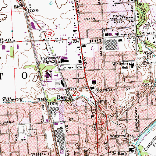 Topographic Map of United Missionary Church, OH