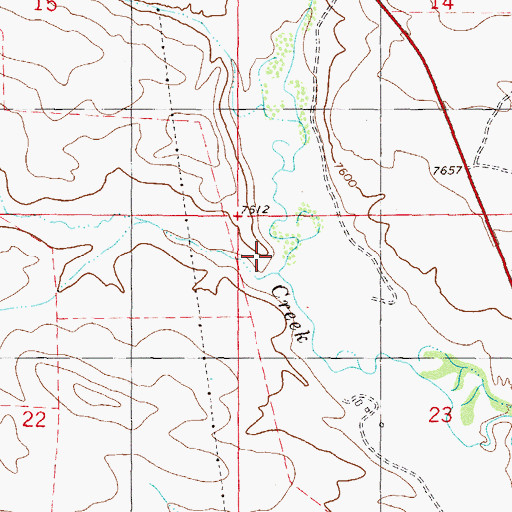 Topographic Map of Dunning Creek, CO