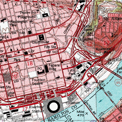 Topographic Map of Dead Mans Corner, OH