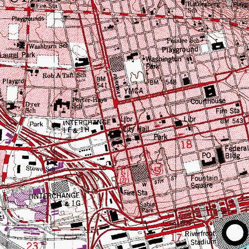 Topographic Map of Robinsons Opera House (historical), OH