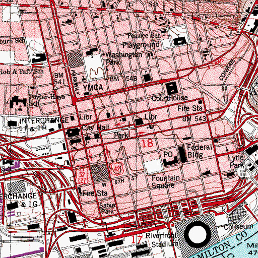 Topographic Map of Doctors Building, OH