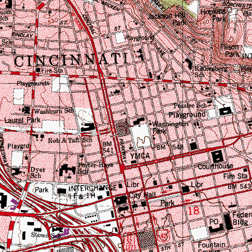 Topographic Map of Music Hall, OH