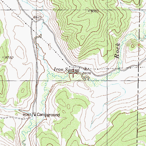 Topographic Map of Iron Spring, CO