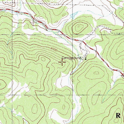 Topographic Map of Toponas Creek Campground, CO