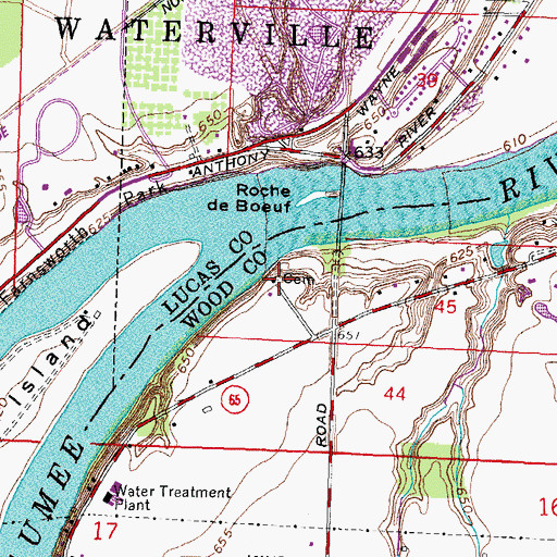Topographic Map of Dunlap Cemetery, OH