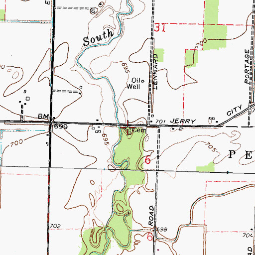Topographic Map of Mennonite Cemetery, OH