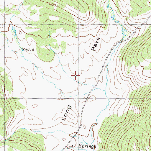 Topographic Map of Long Park, CO