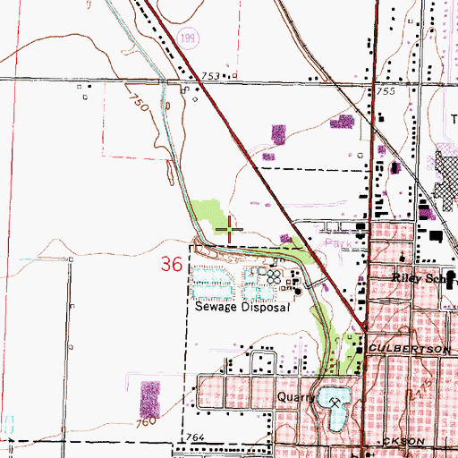 Topographic Map of Portage Park, OH