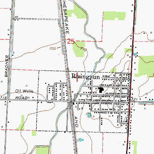 Topographic Map of Risingsun Community Park, OH