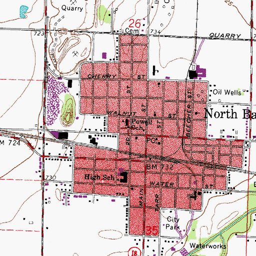 Topographic Map of Saint Lukes Lutheran Church, OH
