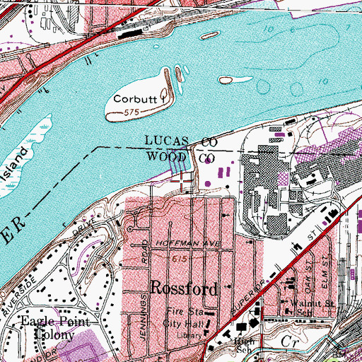 Topographic Map of Veterans Memorial Park, OH