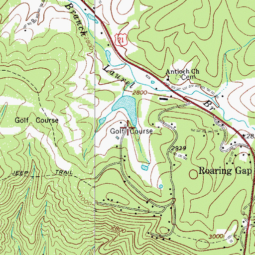 Topographic Map of High Meadows Golf and Country Club, NC