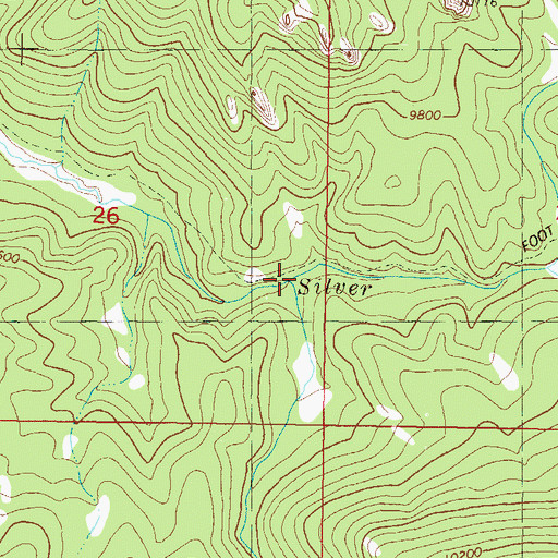 Topographic Map of South Fork Silver Creek, CO