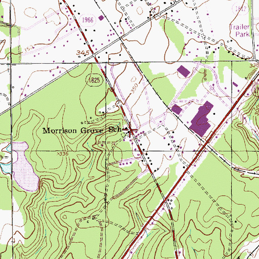 Topographic Map of Morrison Grove Church, NC