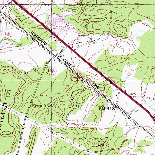 Topographic Map of Church of God, NC