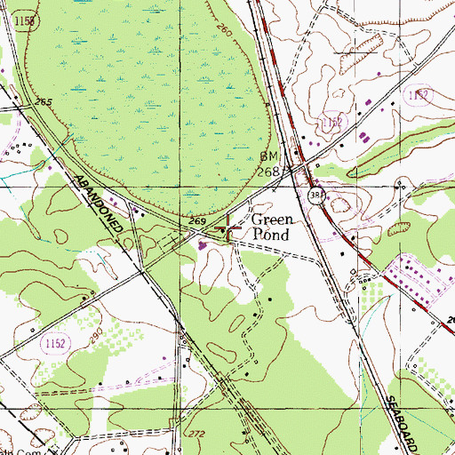 Topographic Map of Green Pond Church, NC