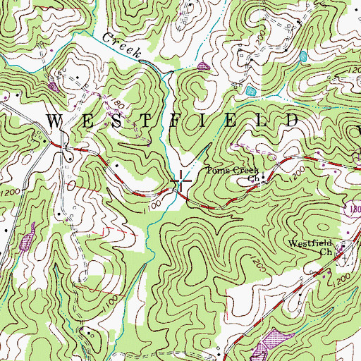 Topographic Map of Bales Mill (historical), NC
