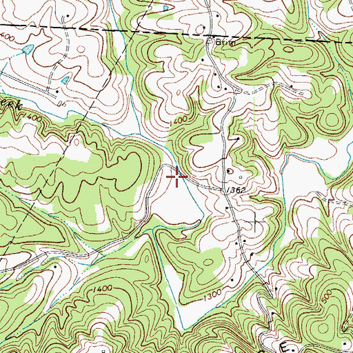 Topographic Map of Brims Mill (historical), NC