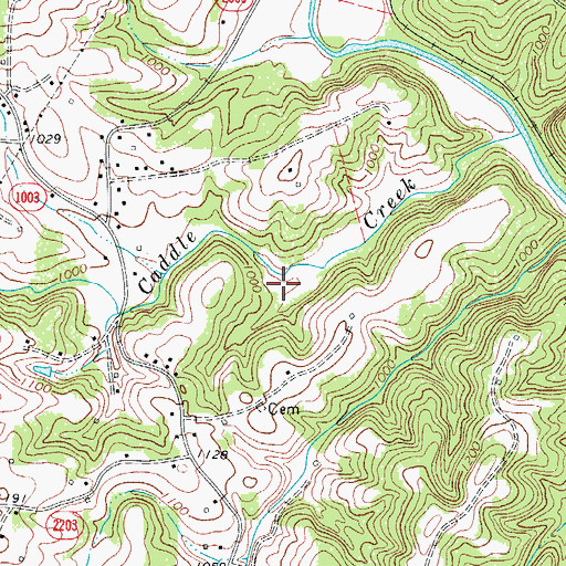 Topographic Map of Bryans Baptist Church (historical), NC