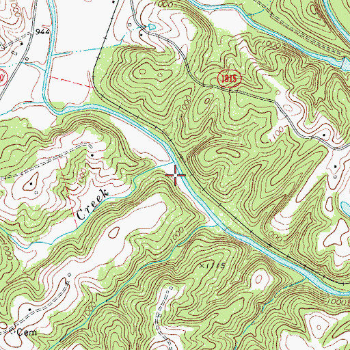 Topographic Map of Bryans Ironworks (historical), NC
