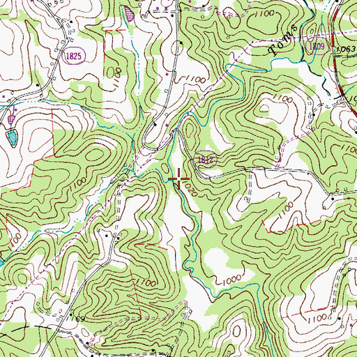 Topographic Map of Bryants Fork, NC