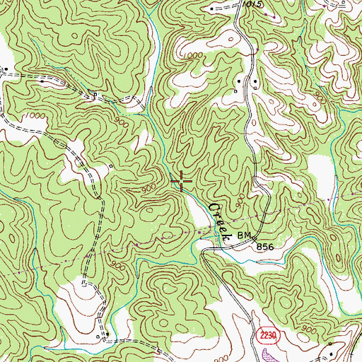 Topographic Map of Combs Mill (historical), NC