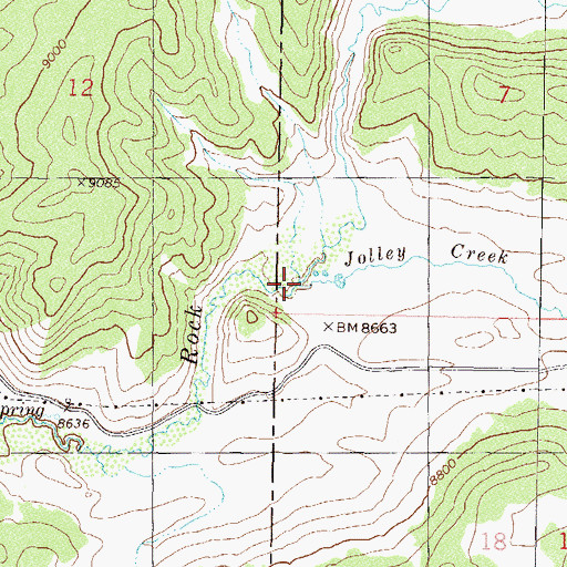 Topographic Map of Jolley Creek, CO