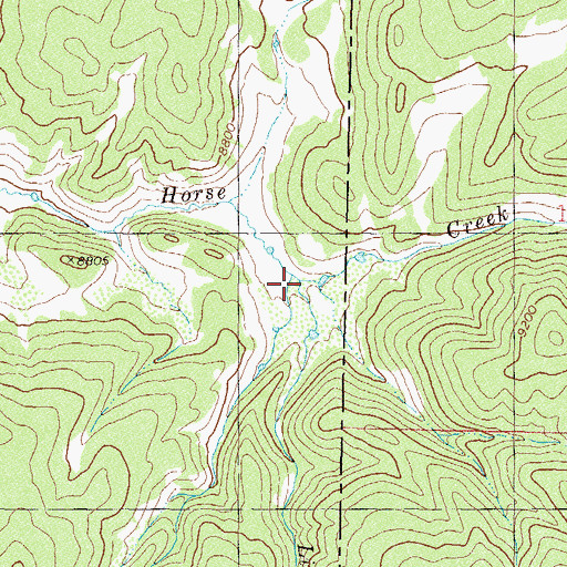 Topographic Map of Little Henry Creek, CO