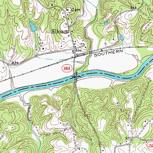 Topographic Map of Halls Ferry (historical), NC