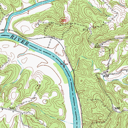 Topographic Map of Hausers Ferry (historical), NC