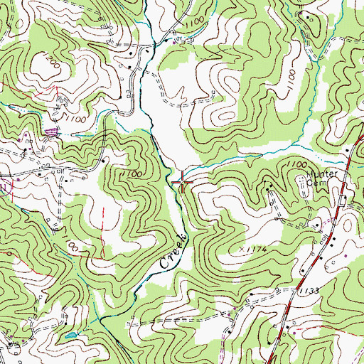 Topographic Map of Hills Bloomery Forge (historical), NC
