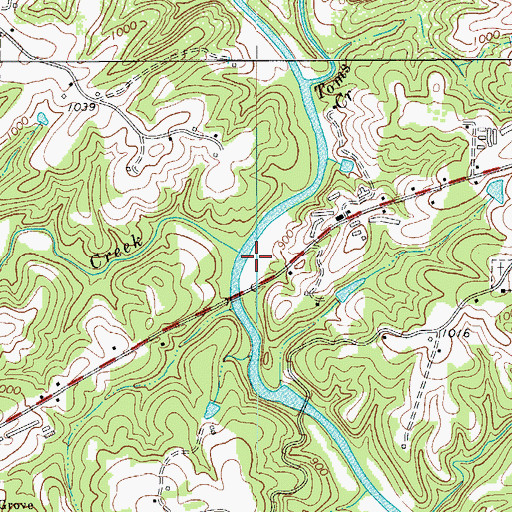 Topographic Map of Hyatts Forge Number 1 (historical), NC