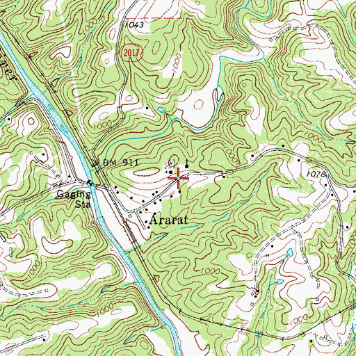 Topographic Map of Kincannon Forge (historical), NC