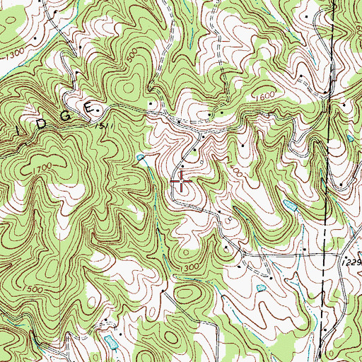 Topographic Map of Knob School (historical), NC