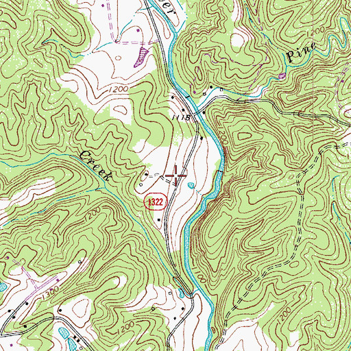 Topographic Map of Mitchell River Baptist Church (historical), NC
