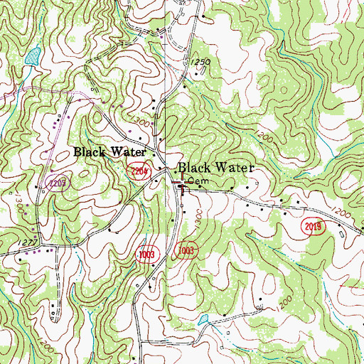 Topographic Map of Mount Zion Church, NC