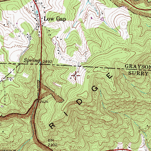 Topographic Map of Norville Crags (historical), NC