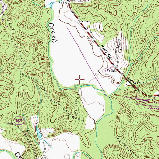 Topographic Map of Pauls Creek Baptist Church (historical), NC